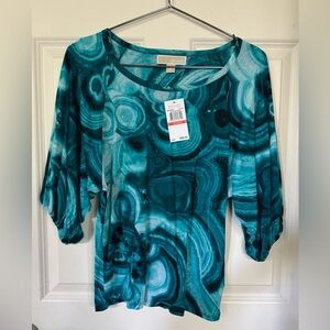 Michael Kors Tile Blue Swirl Top